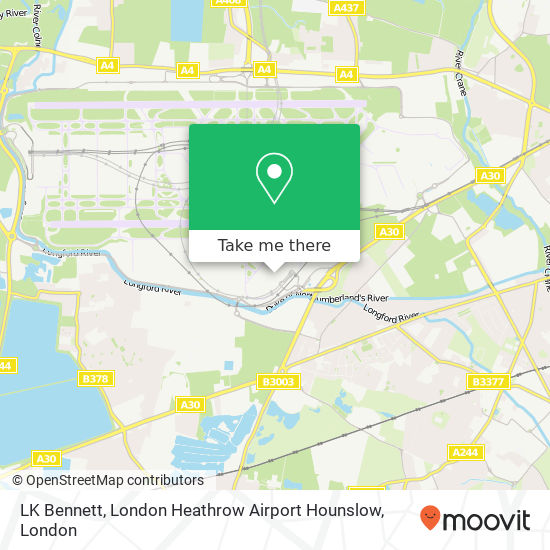 LK Bennett, London Heathrow Airport Hounslow map