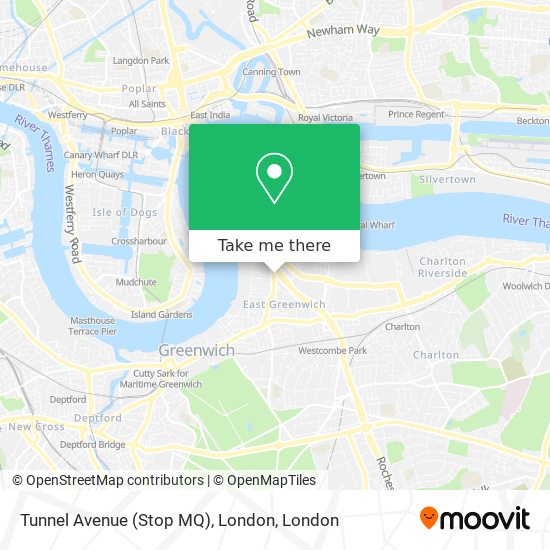 Tunnel Avenue (Stop MQ), London map