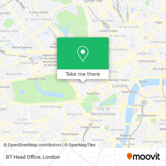 BT Head Office map