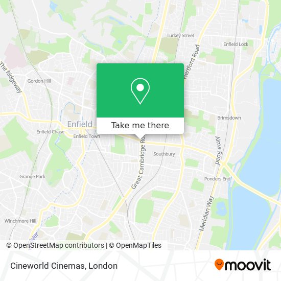 Cineworld Cinemas map