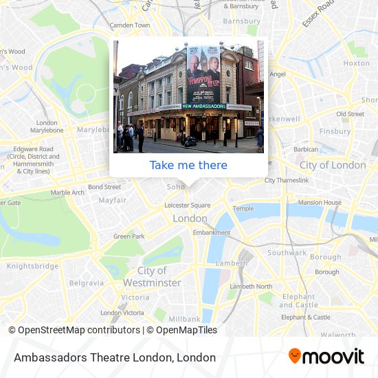 Ambassadors Theatre London map