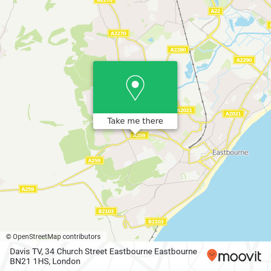 Davis TV, 34 Church Street Eastbourne Eastbourne BN21 1HS map