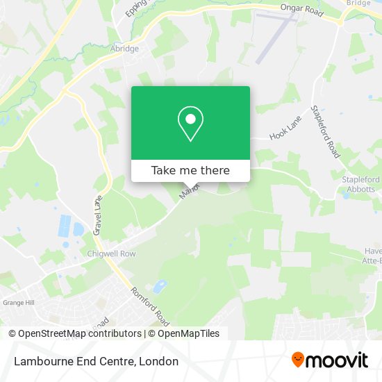Lambourne End Centre map