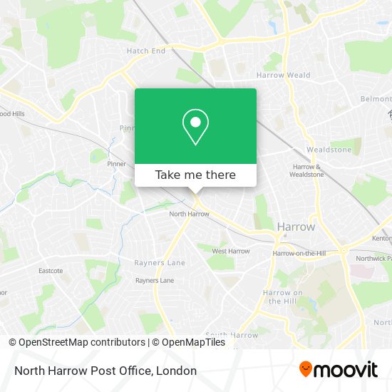 North Harrow Post Office map