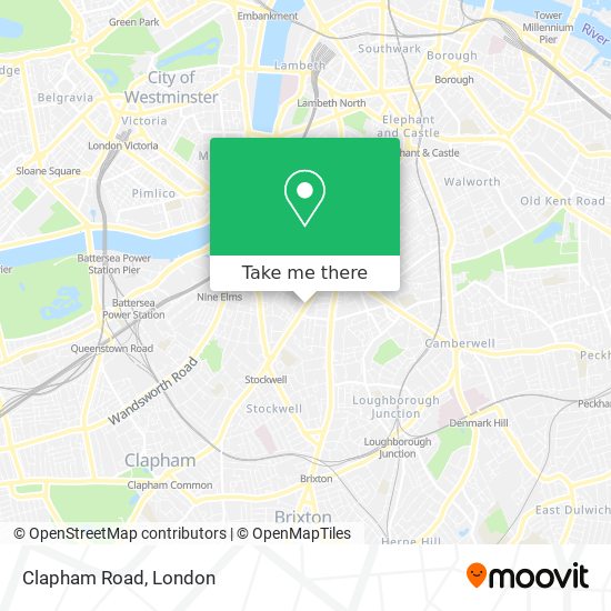 Clapham Road map