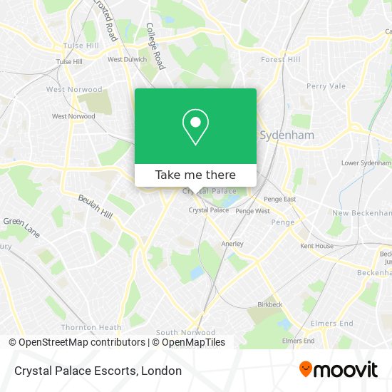 Crystal Palace Escorts map