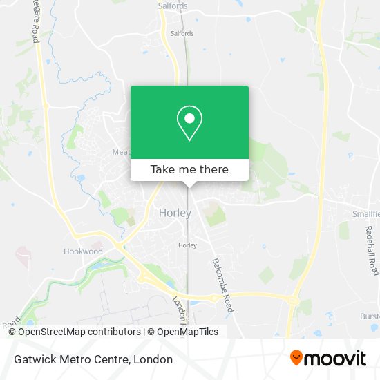 Gatwick Metro Centre map