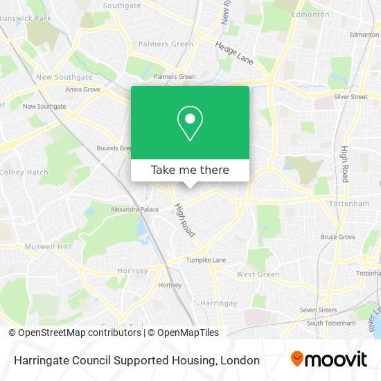 Harringate Council Supported Housing map