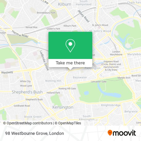 98 Westbourne Grove map