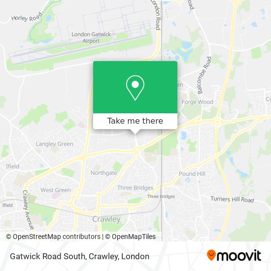 Gatwick Road South, Crawley map