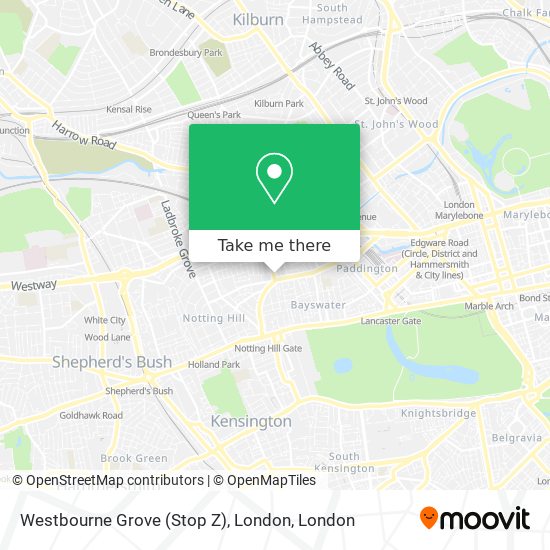 Westbourne Grove (Stop Z), London map