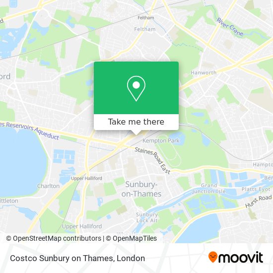Costco Sunbury on Thames map