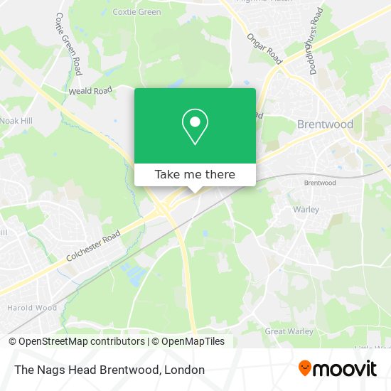 The Nags Head Brentwood map