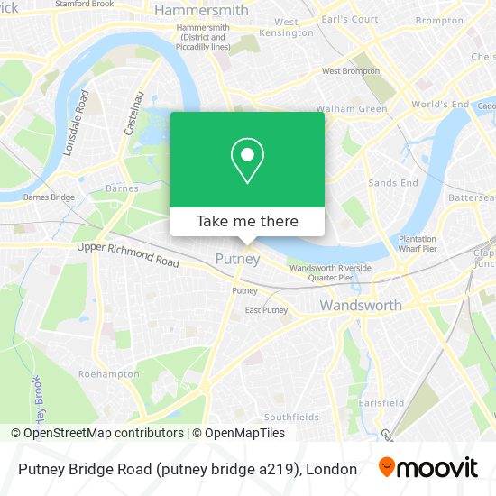 Putney Bridge Road (putney bridge a219) map