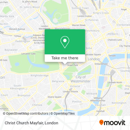Christ Church Mayfair map