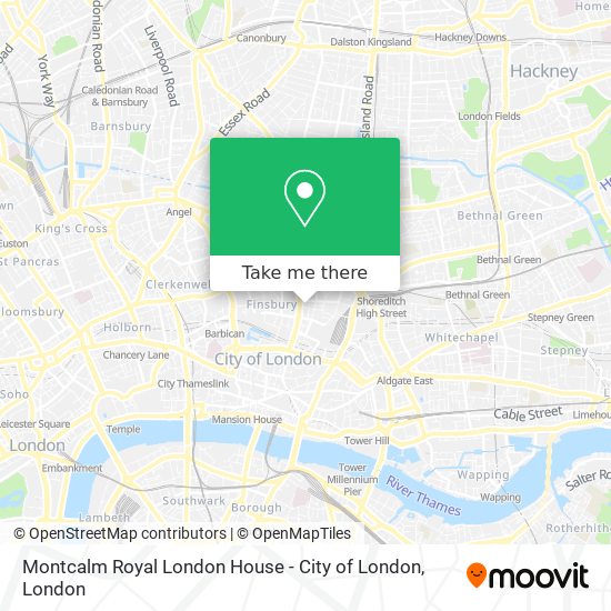 Montcalm Royal London House - City of London map