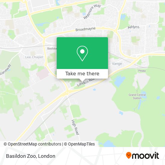Basildon Zoo map