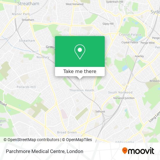 Parchmore Medical Centre map