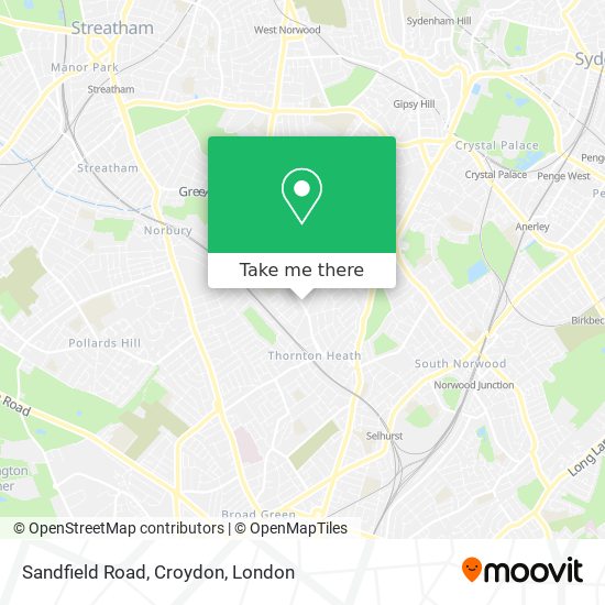 Sandfield Road, Croydon map