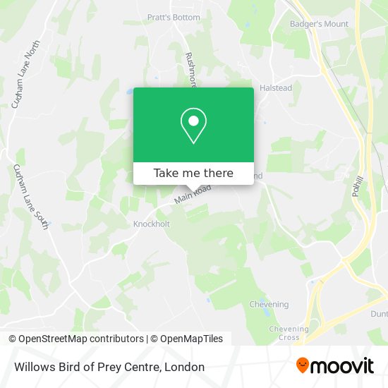 Willows Bird of Prey Centre map