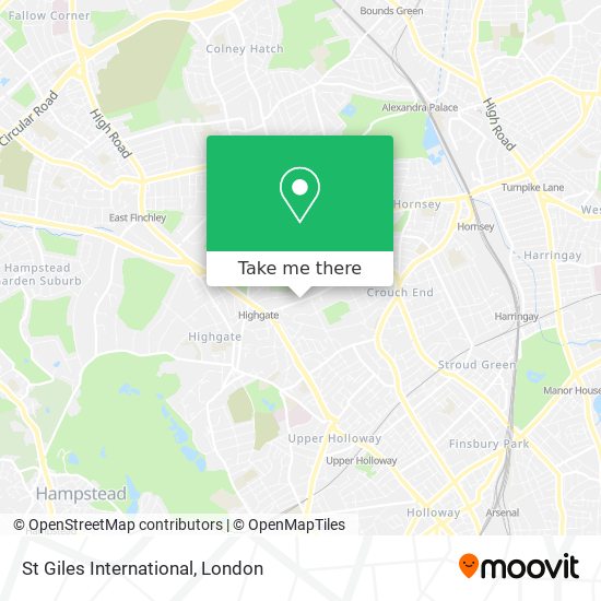 St Giles International map