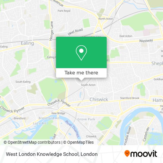 West London Knowledge School map