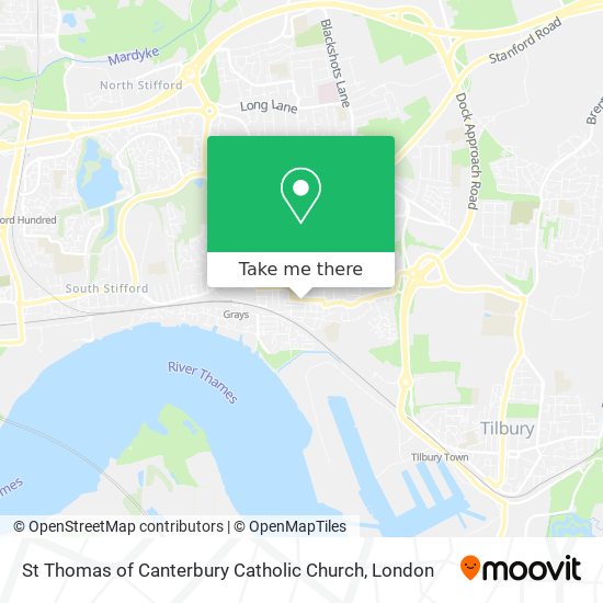 St Thomas of Canterbury Catholic Church map
