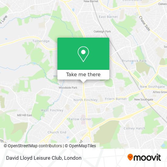 David Lloyd Leisure Club map