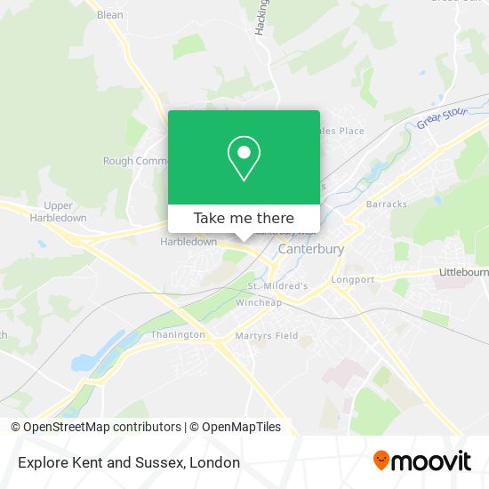 Explore Kent and Sussex map