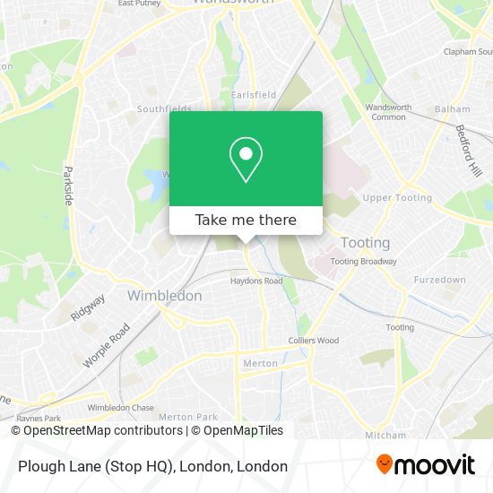 Plough Lane (Stop HQ), London map