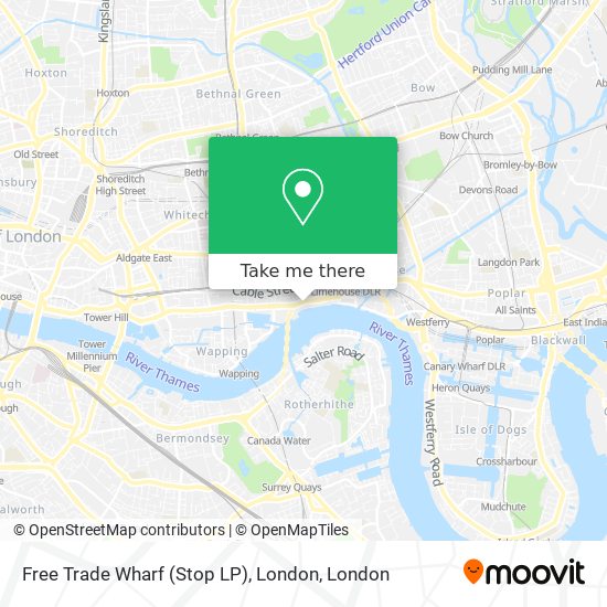 Free Trade Wharf (Stop LP), London map