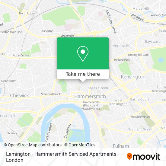 Lamington - Hammersmith Serviced Apartments map