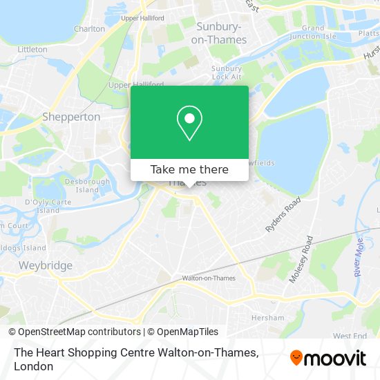 The Heart Shopping Centre Walton-on-Thames map