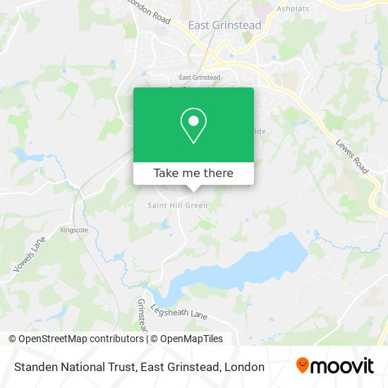 Standen National Trust, East Grinstead map