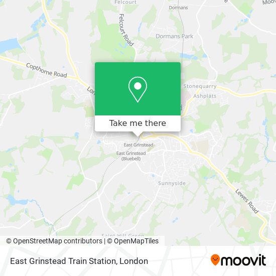 East Grinstead Train Station map