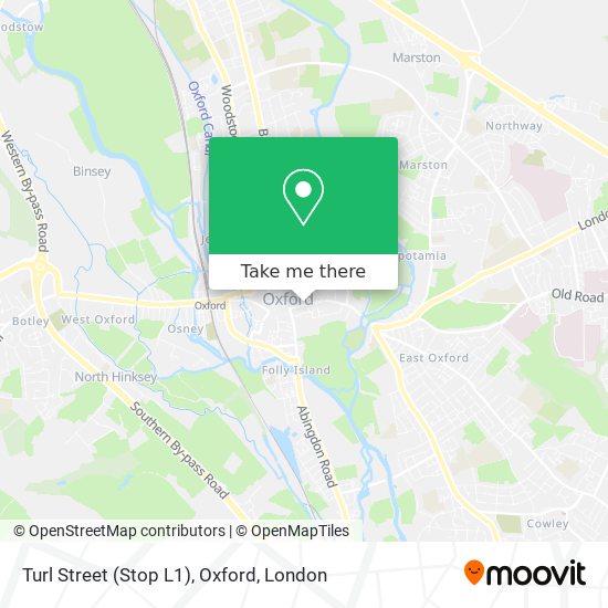 Turl Street (Stop L1), Oxford map