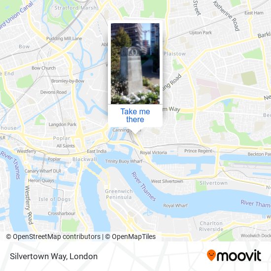 Silvertown Way map