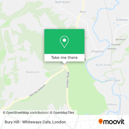 Bury Hill - Whiteways Cafe map