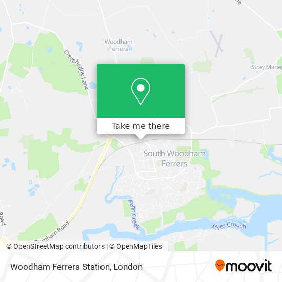 Woodham Ferrers Station map