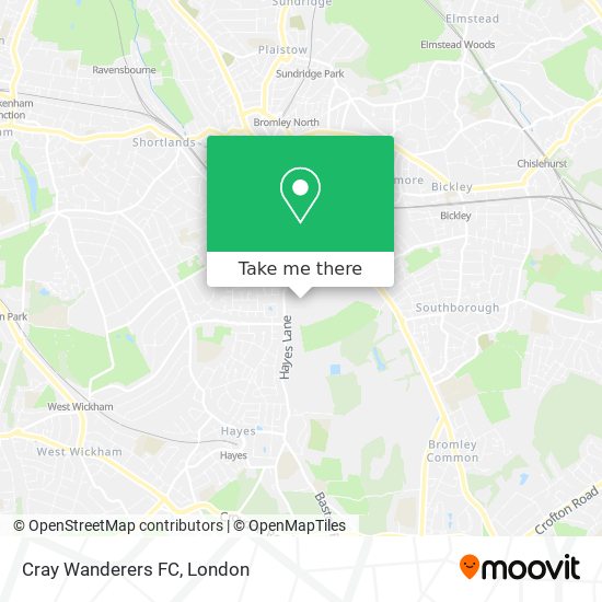 Cray Wanderers FC map