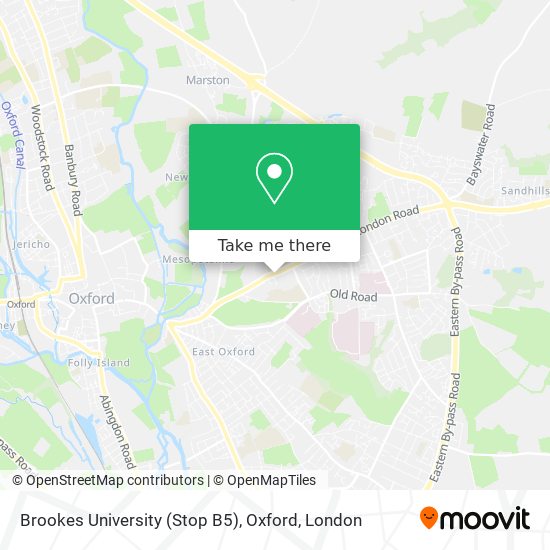 Brookes University (Stop B5), Oxford map