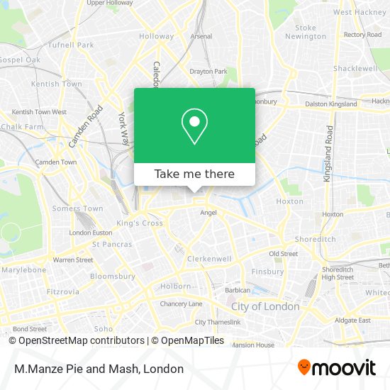 M.Manze Pie and Mash map