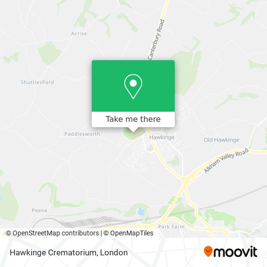 Hawkinge Crematorium map