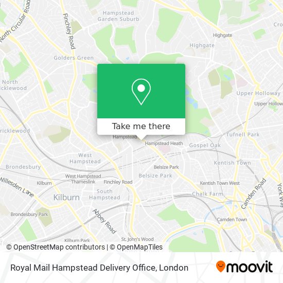 Royal Mail Hampstead Delivery Office map
