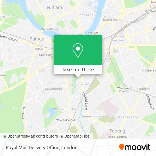 Royal Mail Delivery Office map