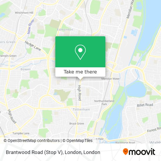 Brantwood Road (Stop V), London map