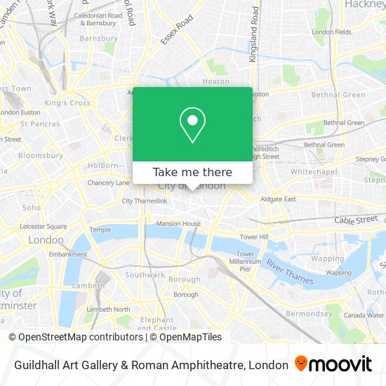 Guildhall Art Gallery & Roman Amphitheatre map