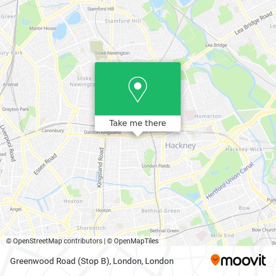 Greenwood Road (Stop B), London map