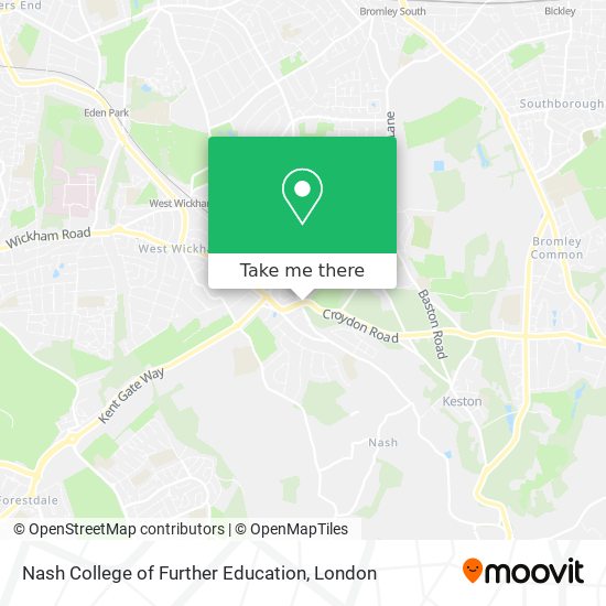 Nash College of Further Education map