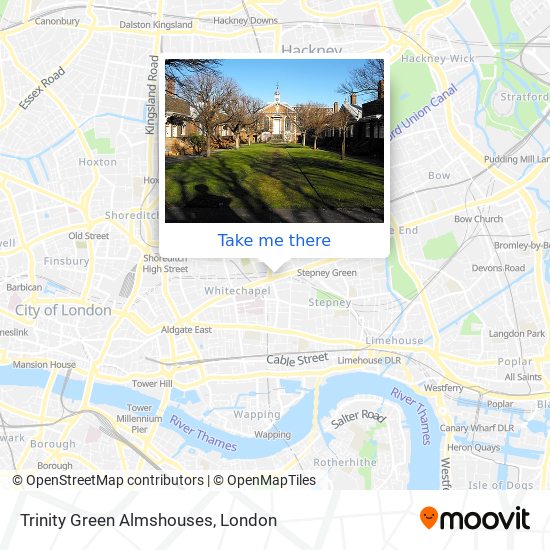 Trinity Green Almshouses map